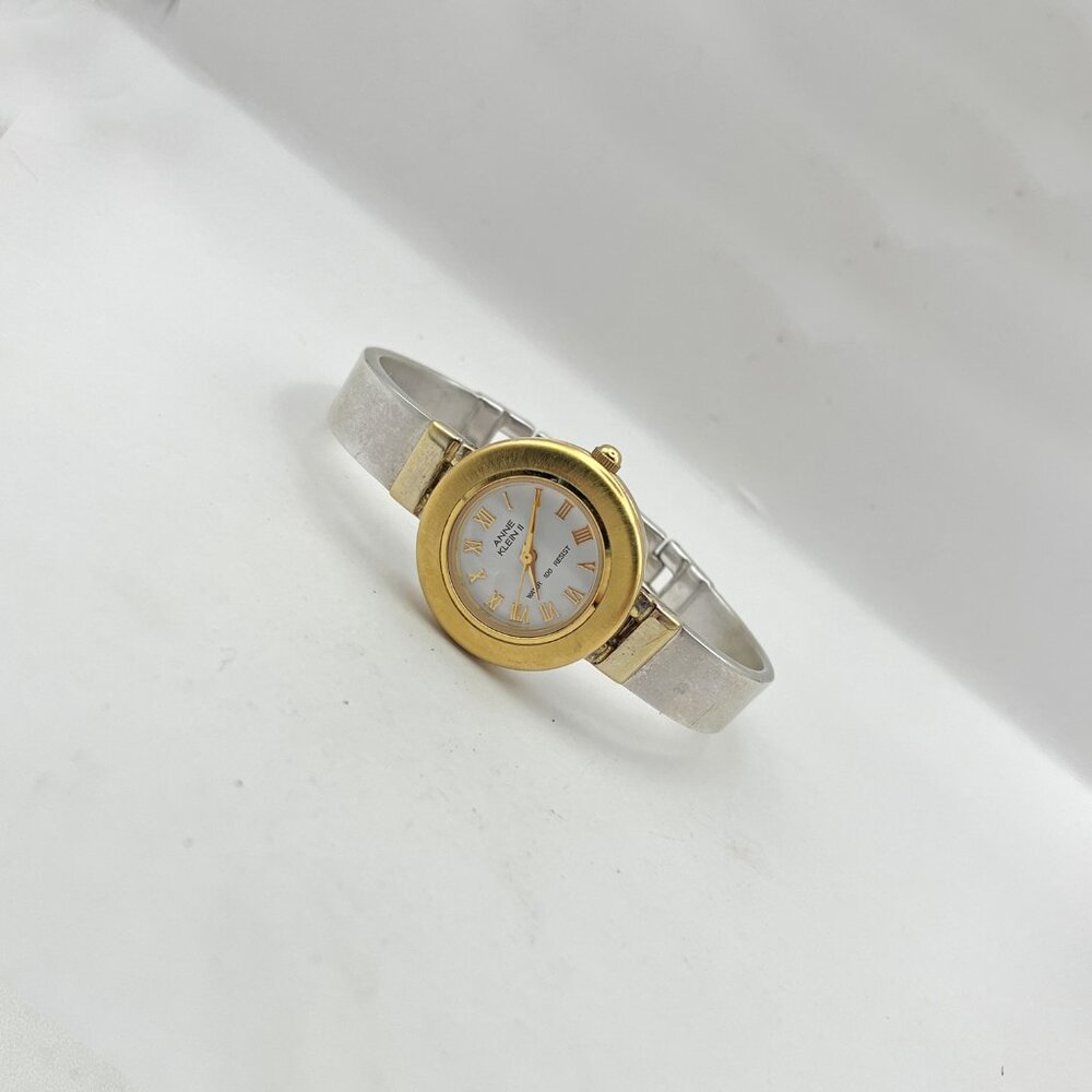 Anne Klein Watch 2 Tone 10/2451-3-5 WR 100ft White Dial 26mm